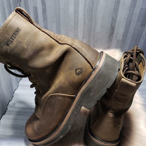 Wolverine Brown Leather Boots - Picture 3 of 6